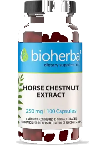 Bioherba Horse Chestnut Extract 250 mg Екстракт от див кестен с Витамин C