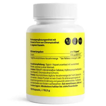 ZEINpharma Хром Пиколинат (Chromium Picolinate) 250 µg За контрол на кръвната захар х 120 капсули