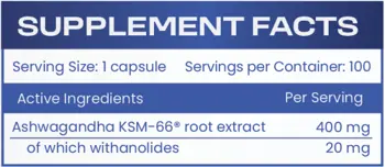 HS Labs ASHWAGANDHA KSM-66 1000 мг Ашваганда - 100 капсули, 100 дози