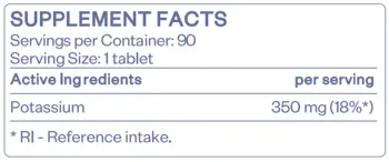 HS LABS POTASSIUM 350 мг Калий - 90 таблетки, 90 дози