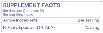 HS LABS R - ALPHA LIPOIC ACID 100 мг Алфа-Липоевата Киселина - 90 таблетки, 90 дози