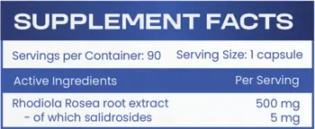 HS LABS RHODIOLA 1% EXTRACT 300 мг Родиолата Екстракт - 90 капсули, 90 дози