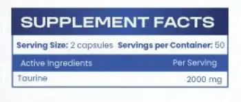 HS LABS TAURINE 1000 мг Таурин - 100 капсули, 50 дози