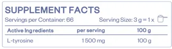HS LABS TYROSINE POWDER UNFLAVORED Тирозин на Прах - 210 грама, 66 дози
