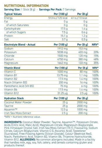 Applied Nutrition Hydration + Electrolyte & Vitamin Powder Stick Packs