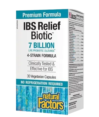 IBS Relief Biotic™ Мултипробиотик 4 щама, 7 млрд. Активни Пробиотици - 30 веге капсули, 30 дози