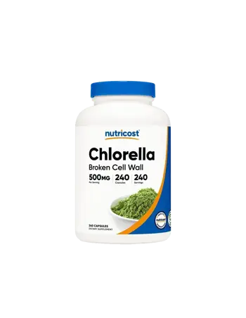Nutricost Chlorella Broken Cell Wall Имунна и антиоксидантна защита 500 mg х 240 капсули