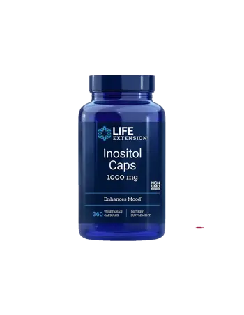 Life Extension Inositol 1000 mg В подкрепа на хормоналния баланс и настроението х 360 капсули