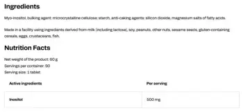 Inositol 500 mg | Myo-Inositol