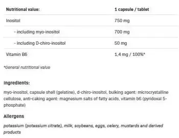 AllNutrition Inositol + B6 (P-5-P) За хормонален баланс и нервна система