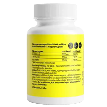 ZEINpharma Инозитол + Холин 450 mg / 450 mg За черен дроб и мозъчна функция х 60 капсули