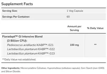 NOW Foods Intestinal Bacteria Support with 3 Billion Active Cells Комбинация от Пробиотични Щамове - 60 веге капсули, 60 дози