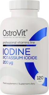 OstroVit Iodine 200 µg Potassium Iodide Йод - 120 таблетки, 120 дози