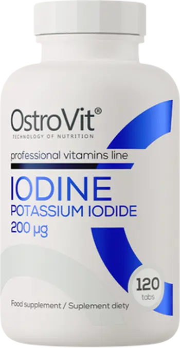 OstroVit Iodine 200 µg Potassium Iodide Йод - 120 таблетки, 120 дози