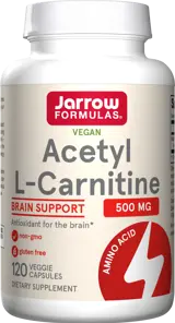 Jarrow Formulas Acetyl L-Carnitine 500 mg За мозъчна функция и изгаряне на мазнини х 120 капсули