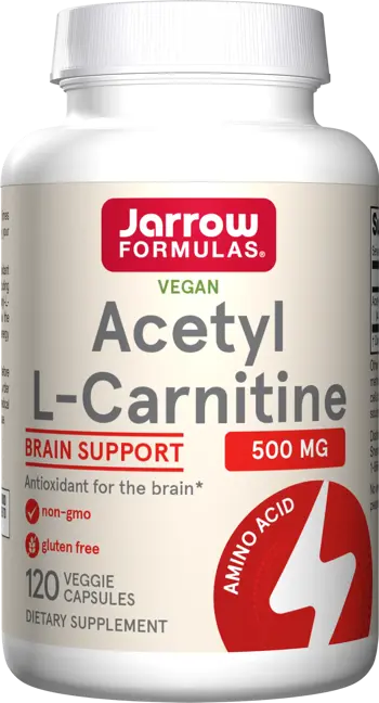 Jarrow Formulas Acetyl L-Carnitine 500 mg За мозъчна функция и изгаряне на мазнини х 120 капсули