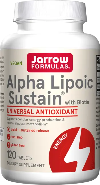 Jarrow Formulas Alpha Lipoic Sustain 300 mg Двуслойни таблетки с бързо и забавено освобождаване х 120 таблетки
