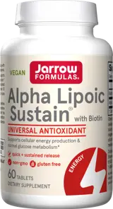 Jarrow Formulas Alpha Lipoic Sustain 300 mg Двуслойни таблетки с бързо и забавено освобождаване