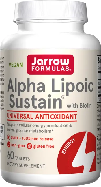Jarrow Formulas Alpha Lipoic Sustain 300 mg Двуслойни таблетки с бързо и забавено освобождаване