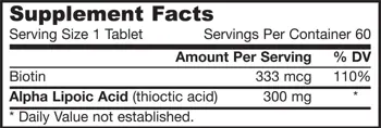 Jarrow Formulas Alpha Lipoic Sustain 300 mg Двуслойни таблетки с бързо и забавено освобождаване