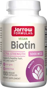 Jarrow Formulas Biotin 5000 mcg За здрава коса, кожа и нокти х 100 капсули