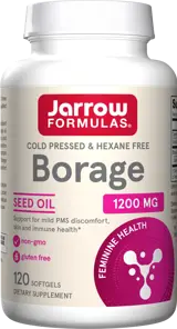 Jarrow Formulas Borage (GLA) 1200 mg Масло от Пореч за имунна подкрепа х 120 Гел капсули