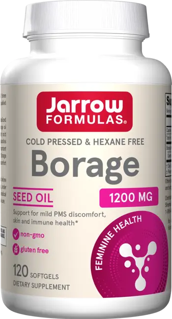 Jarrow Formulas Borage (GLA) 1200 mg Масло от Пореч за имунна подкрепа х 120 Гел капсули