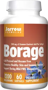 Jarrow Formulas Borage (GLA) 1200 mg Масло от пореч за имунна подкрепа и здрава кожа х 60 Гел капсули