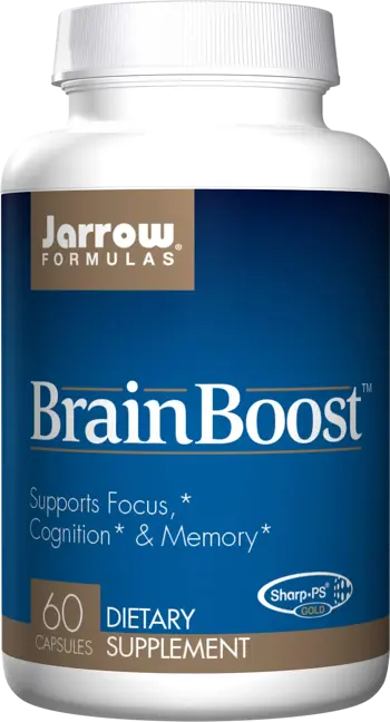 Jarrow Formulas BrainBoost Подкрепа за фокус, когнитивни способности и памет х 60 капсули