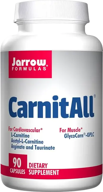 Jarrow Formulas CarnitALL 600 Пълен спектър карнитини за енергия и изгаряне на мазнини - 90 капсули