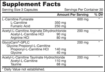 Jarrow Formulas CarnitALL 600 Пълен спектър карнитини за енергия и изгаряне на мазнини - 90 капсули