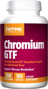 Jarrow Formulas Chromium GTF 200 mcg Хром за подкрепа на глюкозния метаболизъм - 100 капсули