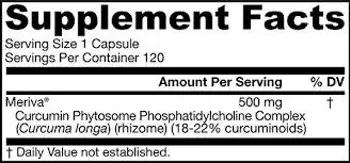 Jarrow Formulas Curcumin Phytosome 500 mg Meriva® - За здрави стави и антиоксидантна защита х 120 капсули