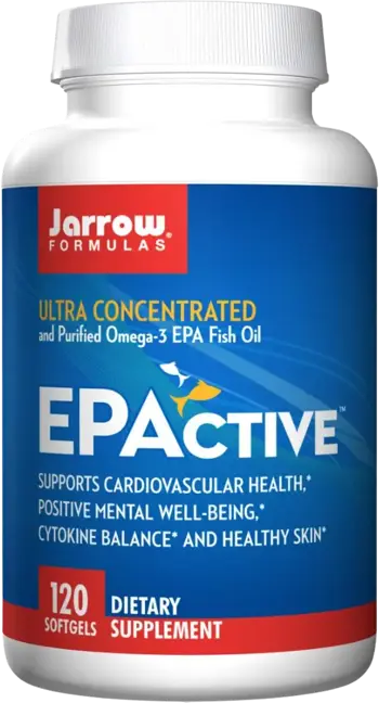 Jarrow Formulas EPActive Ултра концентрирано пречистено Омега-3 рибено масло 120 Гел капсули