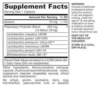 Jarrow Formulas Fem-Dophilus Advanced 10 Billion CFU Витамин B12 + Фолат - 30 капсули, 30 дози