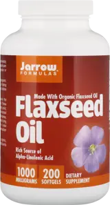 Jarrow Formulas Flaxseed Oil 1000 mg Ленено масло за сърдечно-съдово здраве и възстановяване х 200 гел капсули