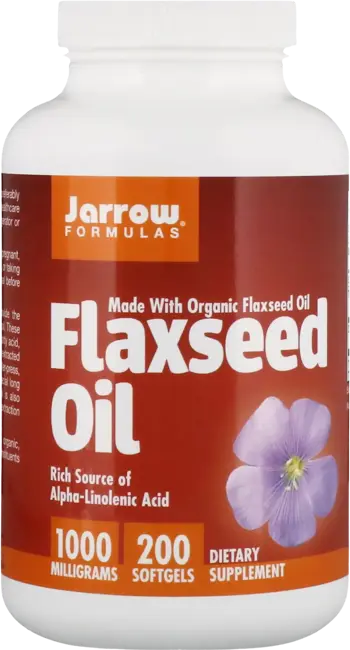 Jarrow Formulas Flaxseed Oil 1000 mg Ленено масло за сърдечно-съдово здраве и възстановяване х 200 гел капсули