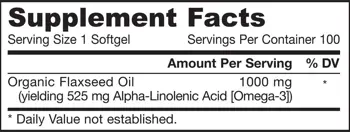 Jarrow Formulas Flaxseed Oil 1000 mg Омега-3 ленено масло - 100 гел капсули