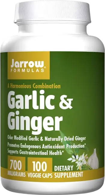 Jarrow Formulas Garlic & Ginger 700 mg Екстракт от чесън и джинджифил х 100 капсули