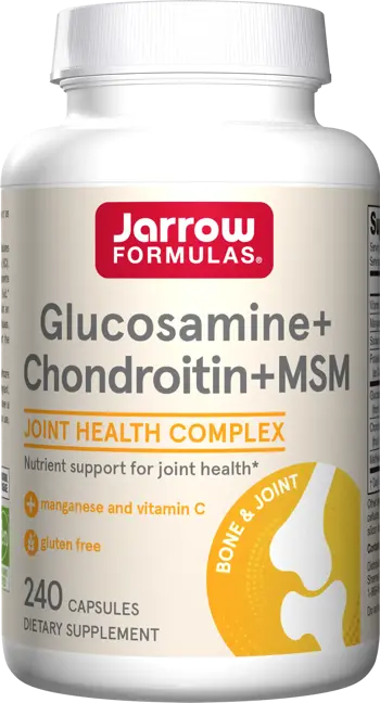 Jarrow Formulas Glucosamine, Chondroitin, MSM В подкрепа на здравето на ставите х 240 капсули