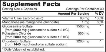 Jarrow Formulas Glucosamine + Chondroitin За здрави стави и съединителна тъкан х 120 капсули
