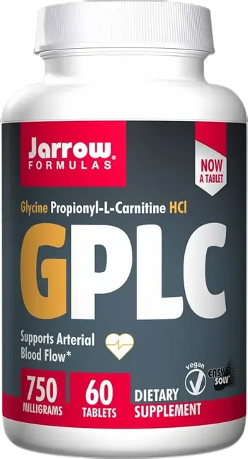 Jarrow Formulas GPLC GlycoCarn 750 mg Подпомага артериалния кръвоток х 60 капсули