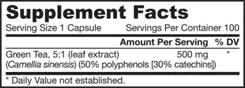 Jarrow Formulas Green Tea 500 mg Екстракт от зелен чай