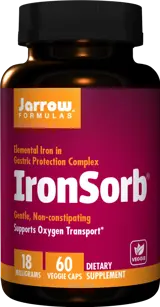 Jarrow Formulas IronSorb 18 mg Желязо за оптимален кислороден транспорт - 60 капсули