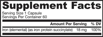 Jarrow Formulas IronSorb 18 mg Желязо за оптимален кислороден транспорт - 60 капсули