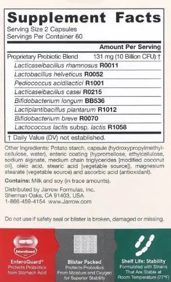 Jarrow Formulas Jarro-Dophilus EPS Пробиотик за храносмилателна и имунна система х 120 капсули