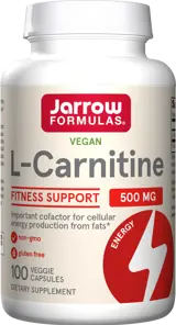 Jarrow Formulas L-Carnitine 500 mg За изгаряне на мазнини и енергия - 100 капсули