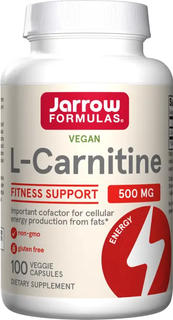 Jarrow Formulas L-Carnitine 500 mg За изгаряне на мазнини и енергия - 100 капсули