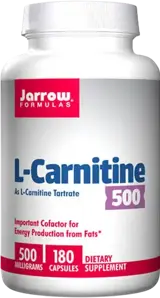Jarrow Formulas L-Carnitine 500 mg За изгаряне на мазнини и енергия х 180 капсули