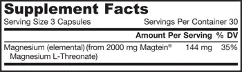 Jarrow Formulas MagMind Магнезий L-треонат за когнитивни функции и мозъчно здраве х 90 капсули